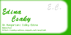 edina csaky business card